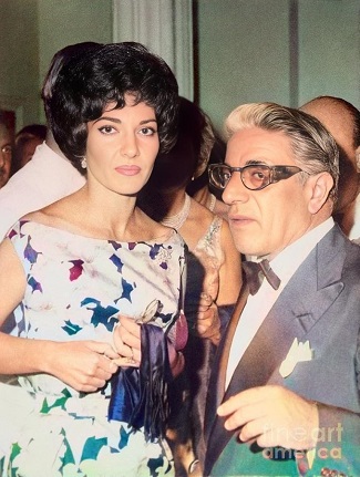 Maria Callas with Aristotle Onassis
